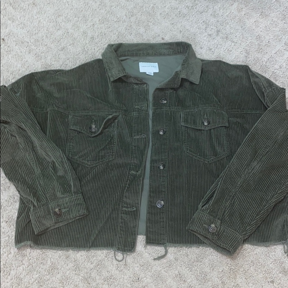 Cropped corduroy jacket